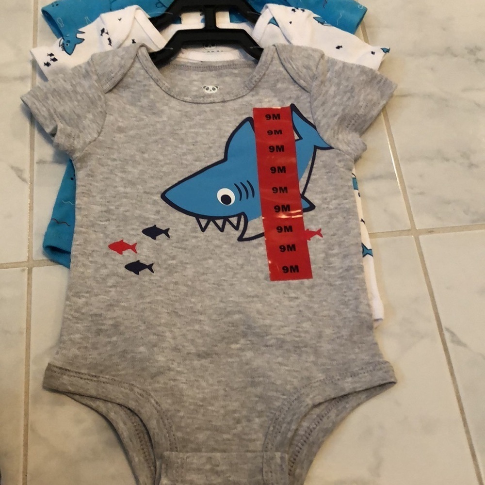 NWT! 6 baby onesies Rococo AC DC yak itty yaks.